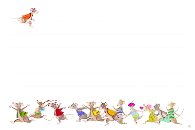 Blank card for children rto write on with mice
